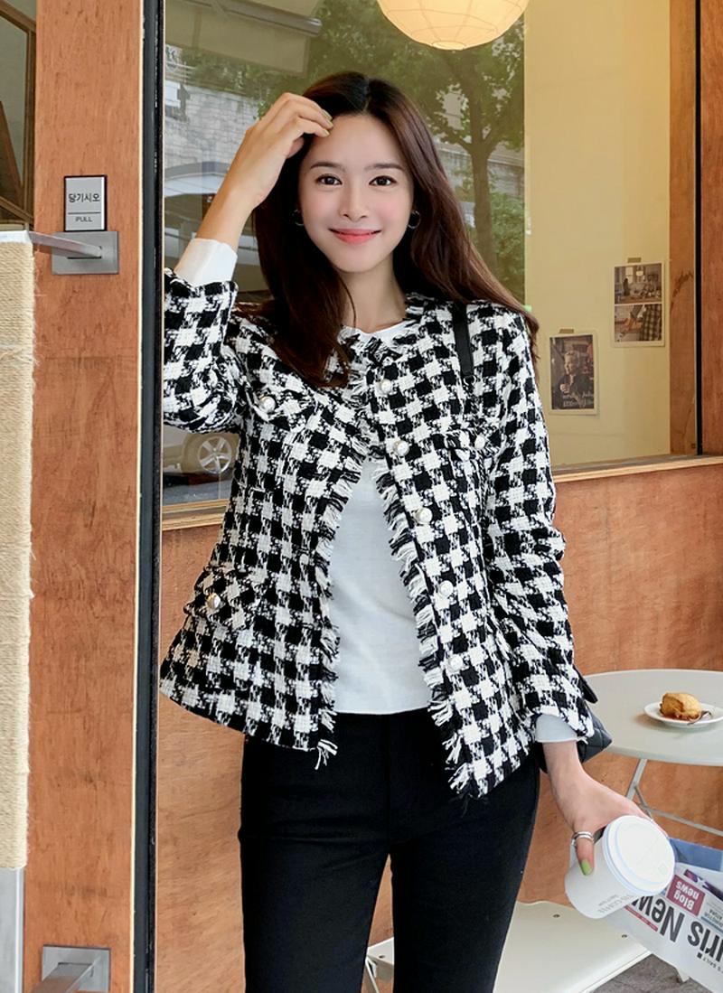 ツイードチェックジャケット