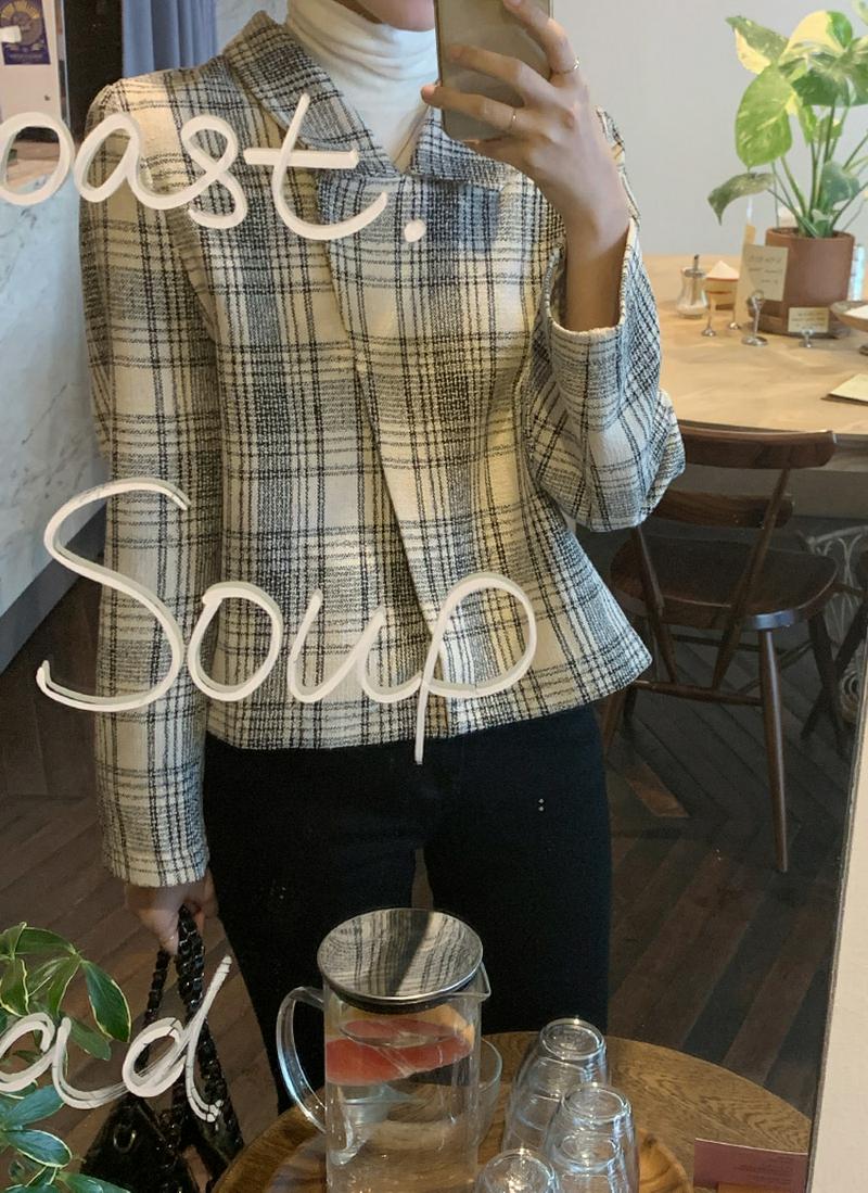 チェックツイードジャケット