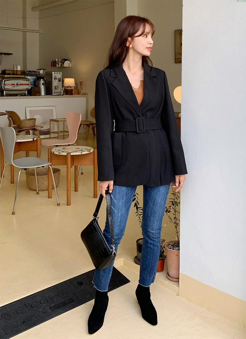 ベルトSETプリーツジャケット・全2色