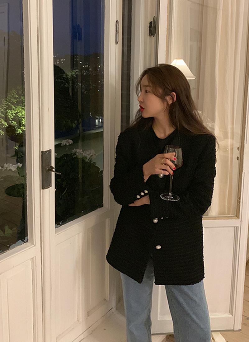 ツイードノーカラージャケット