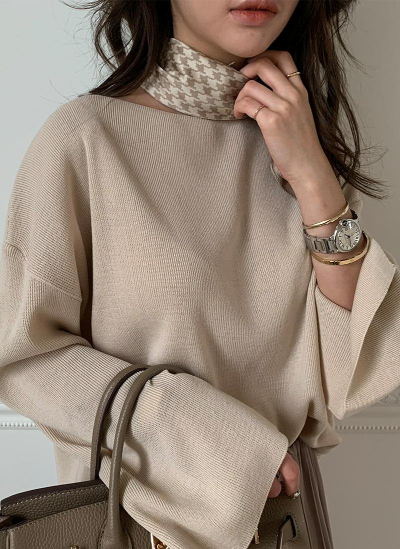 ワイドスリーブニット