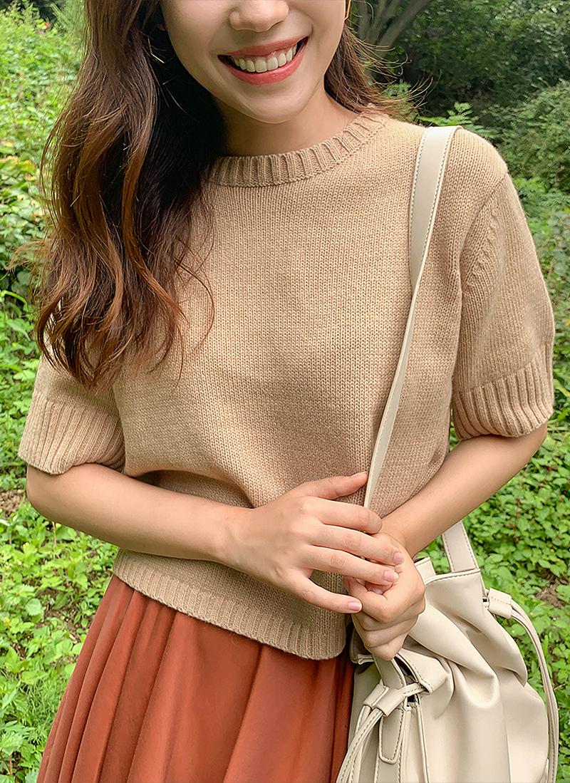 ハーフスリーブニット