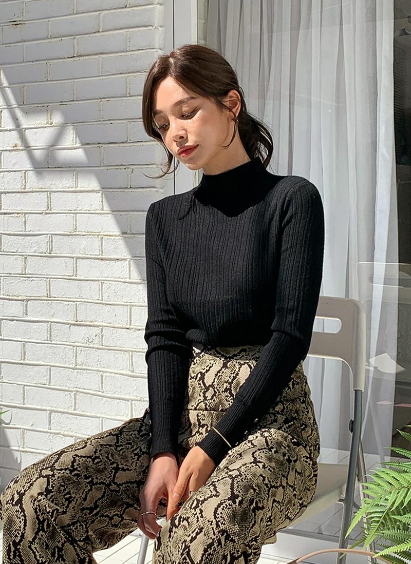 スリーブゴールドボタンニット・全3色