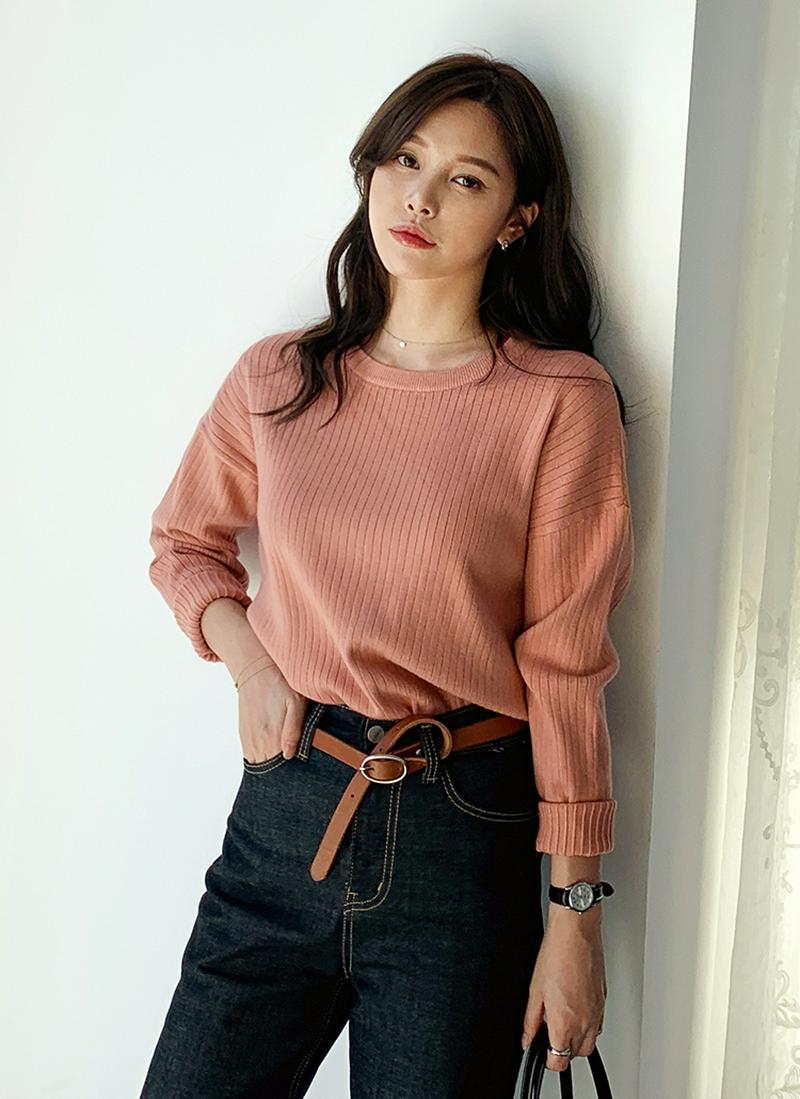 アンバランスリブニット・全3色