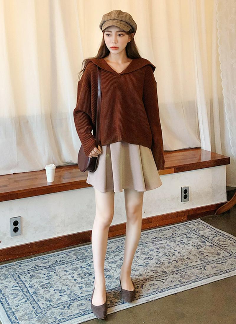 セーラーカラーニット