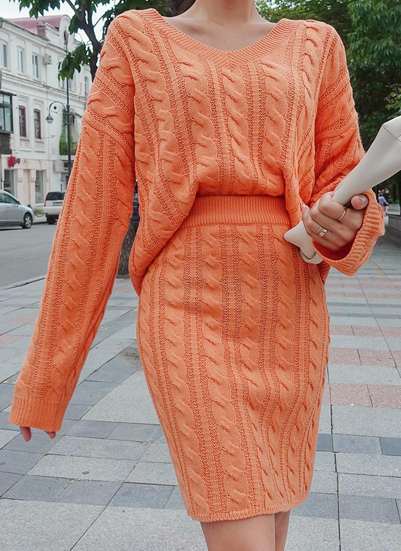 ツイストニット上下SET