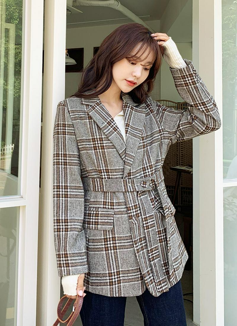 ベルトSETチェックジャケット・全2色