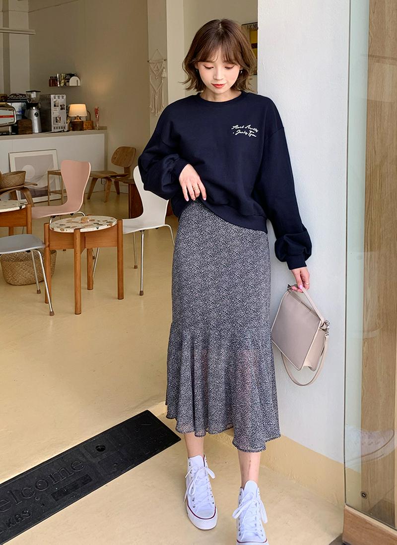 クロップドレタリングスウェット・全4色