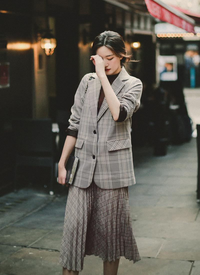 シングルチェックジャケット