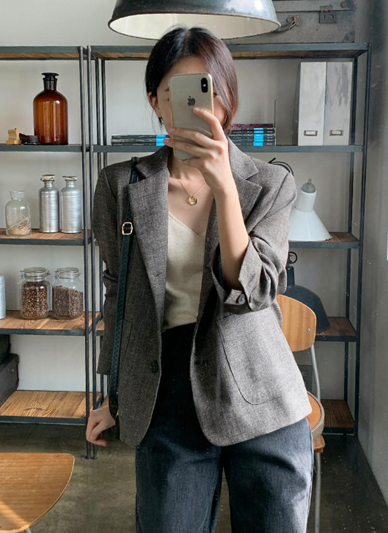 モダンチェックジャケット