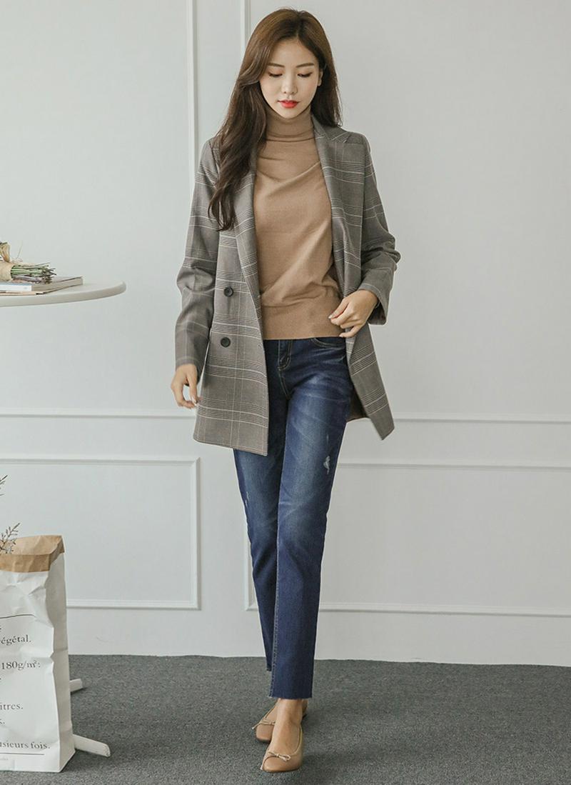 グレンチェックダブルジャケット