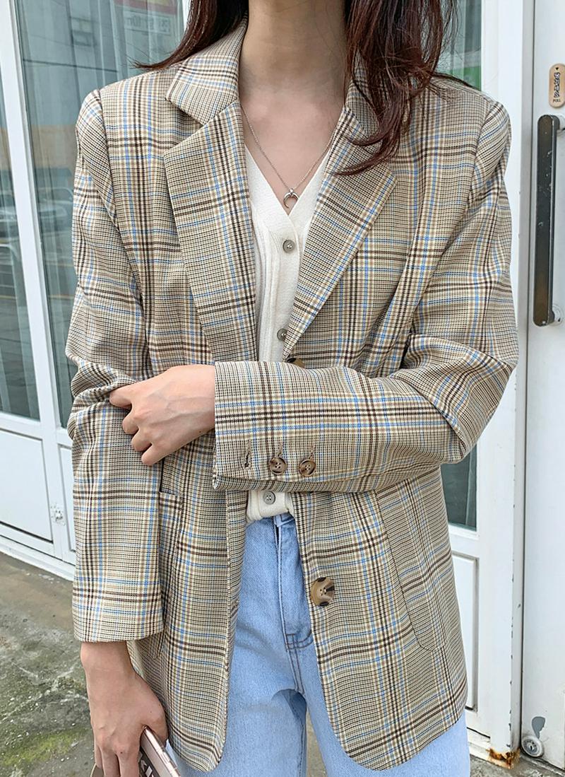 チェックテーラードジャケット