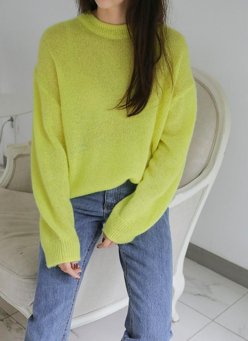 モヘアブレンドニット