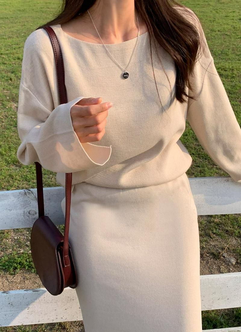 スリットスリーブニット