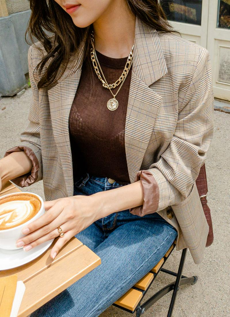 ベーシックチェックジャケット