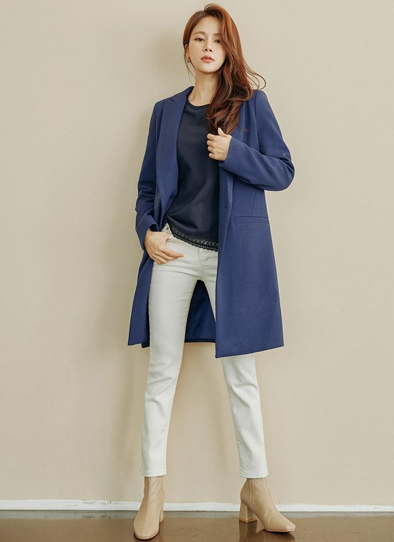 シングルロングジャケット(ネイビー)
