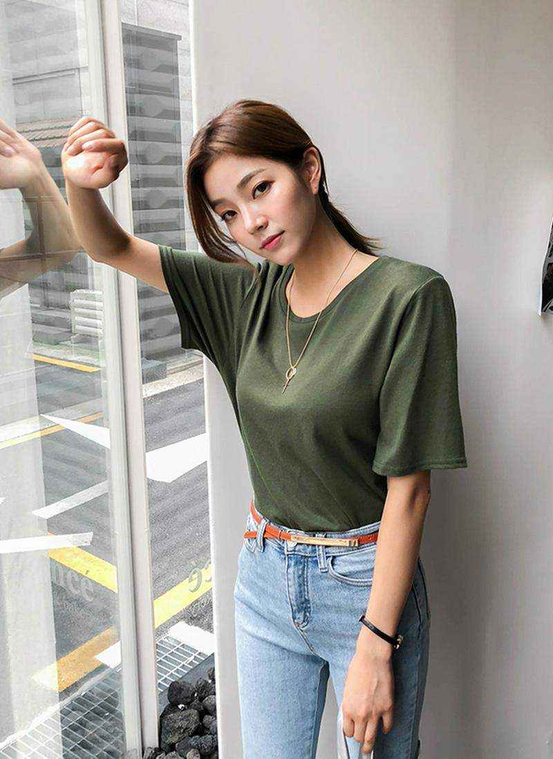 スリットヘム半袖Tシャツ