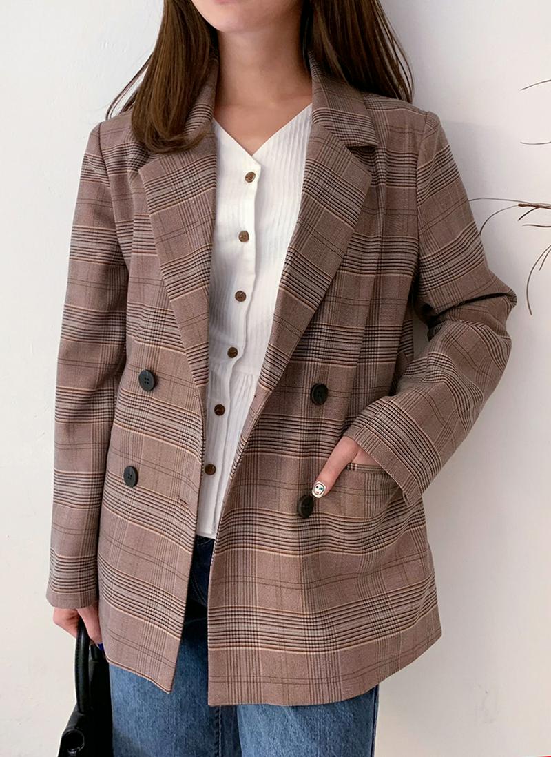 グレンチェックジャケット・全3色