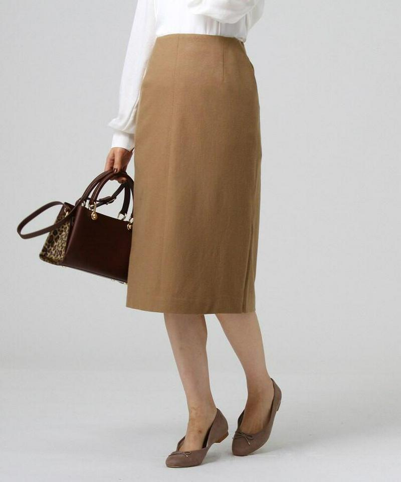 ミルドウールジャージサイドスリットタイトスカート