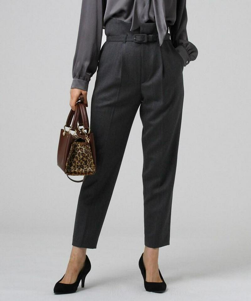 MILIORドゥエストレッチ ハイウエストベルトパンツ