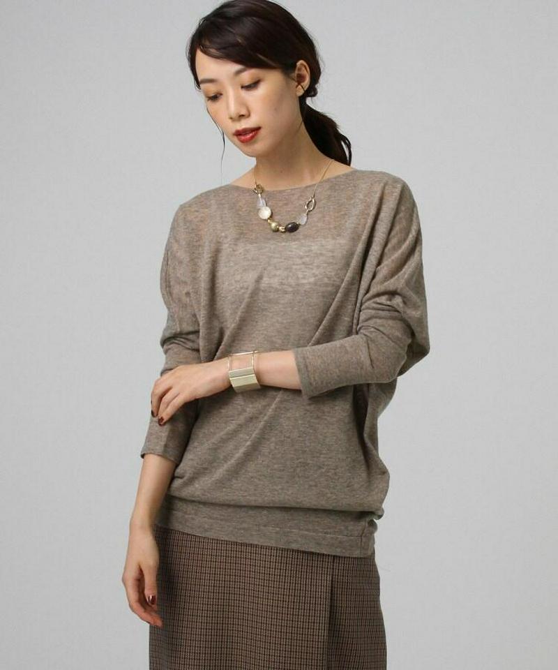 アルパカ混ラメシアーニット