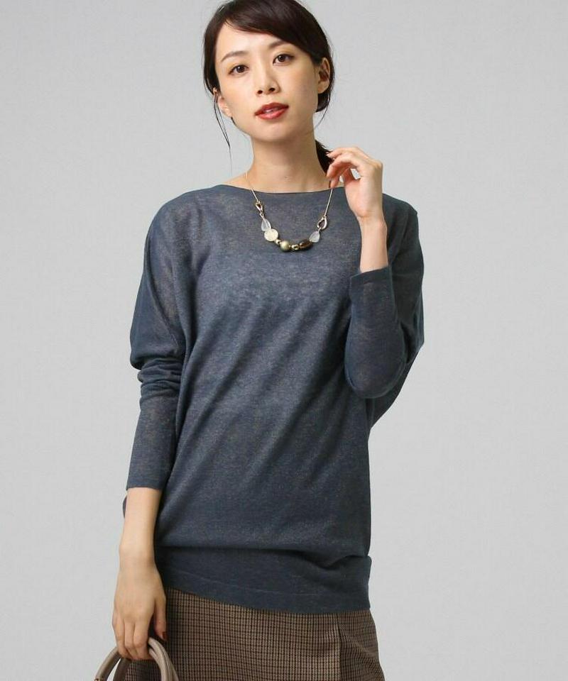 アルパカ混ラメシアーニット