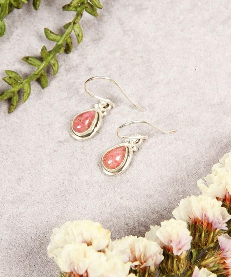 【フランス買付】シルバー925 インカローズピアス