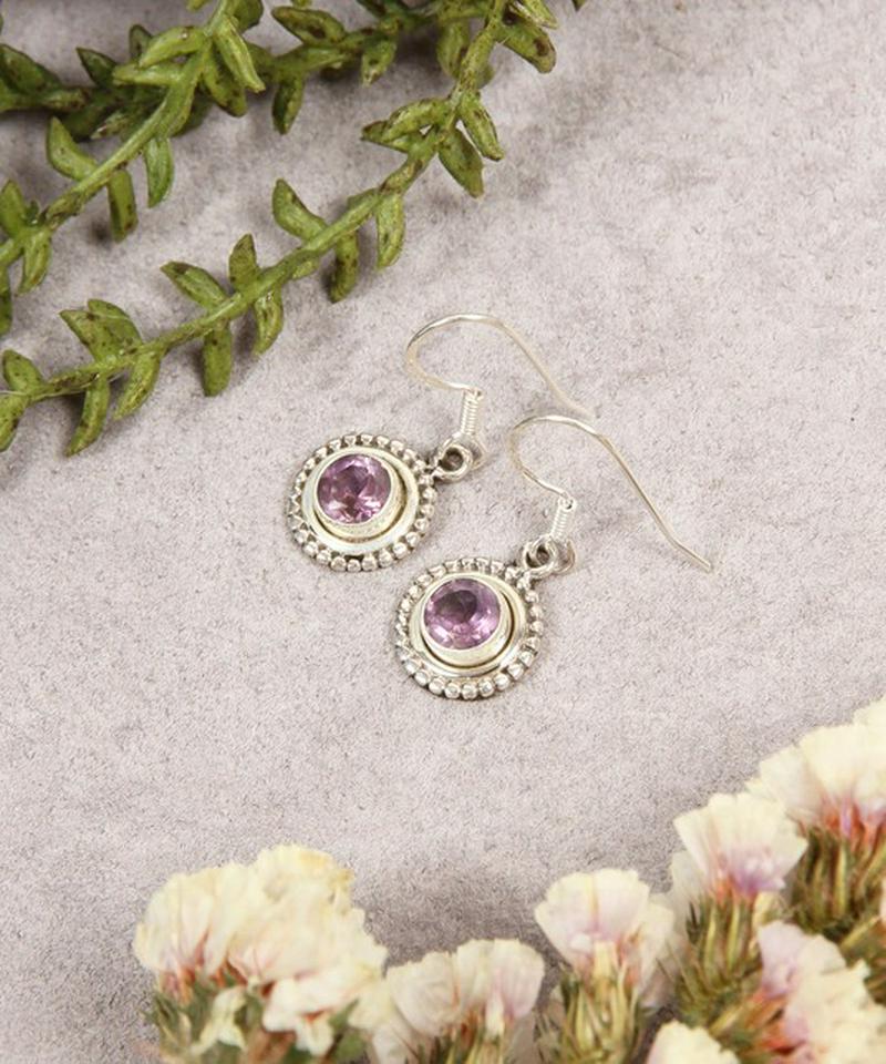 【フランス買付】シルバー925 アメジストピアス