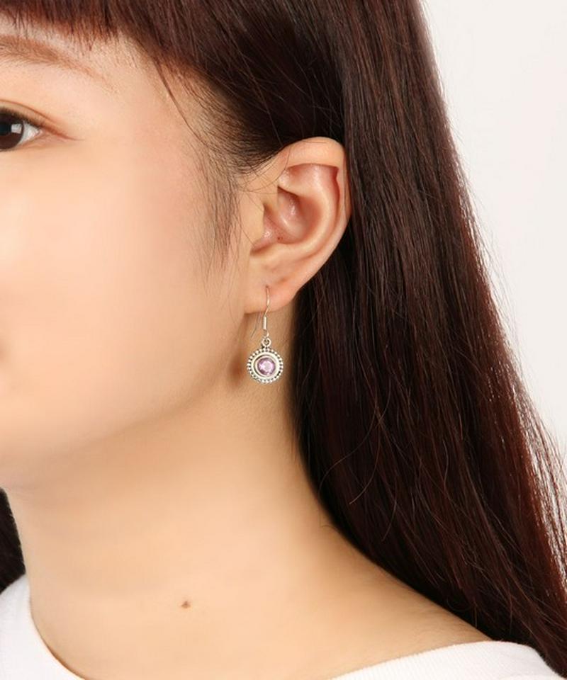 【フランス買付】シルバー925 アメジストピアス