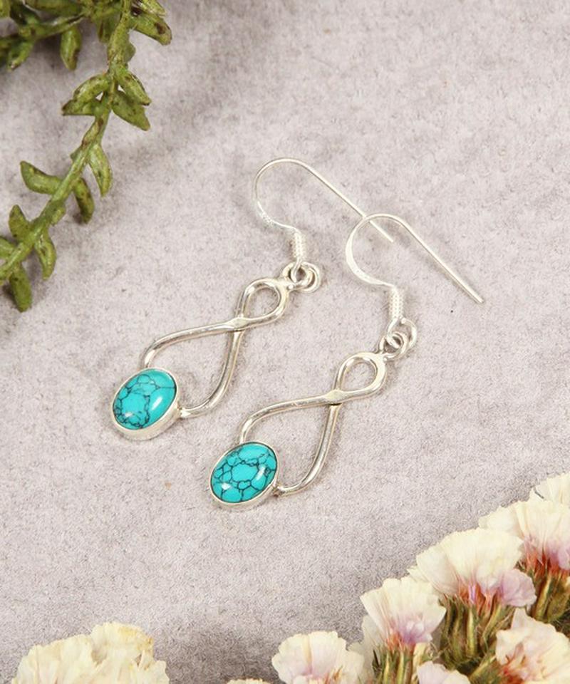 【フランス買付】シルバー925 ターコイズピアス