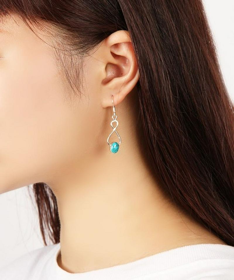 【フランス買付】シルバー925 ターコイズピアス