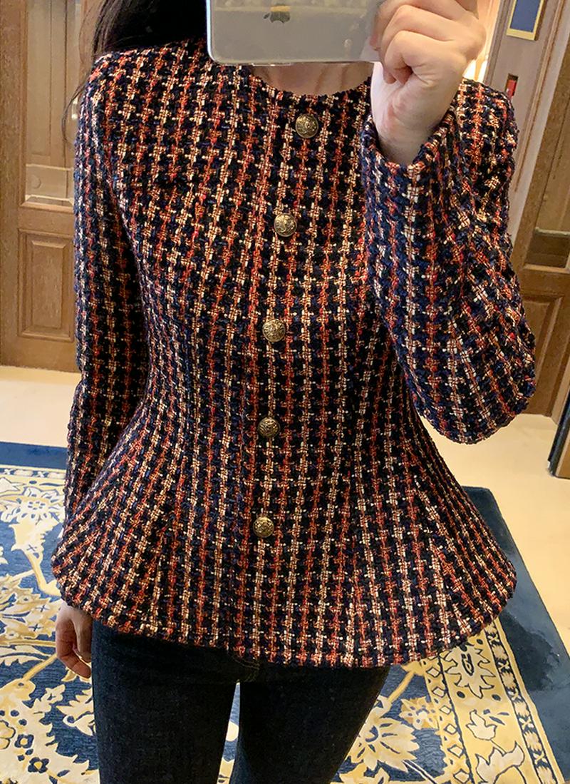 ペプラムヘムツイードジャケット