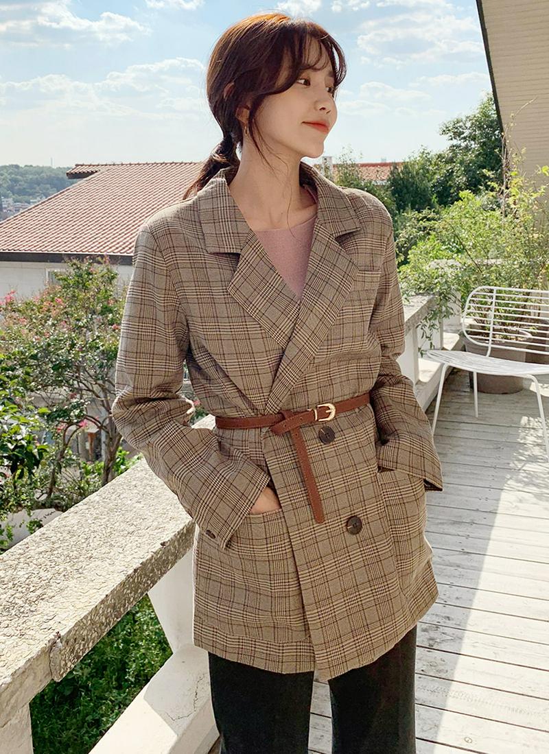 チェックダブルジャケット・全2色