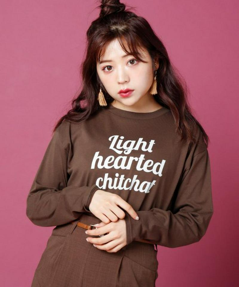 英字配色ロゴロンTシャツ