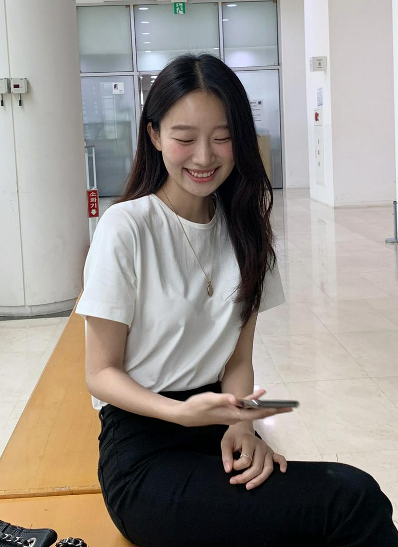モダール混ベーシックTシャツ