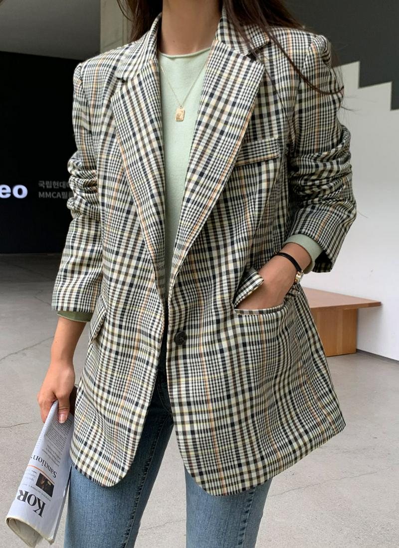 ミックスチェックジャケット