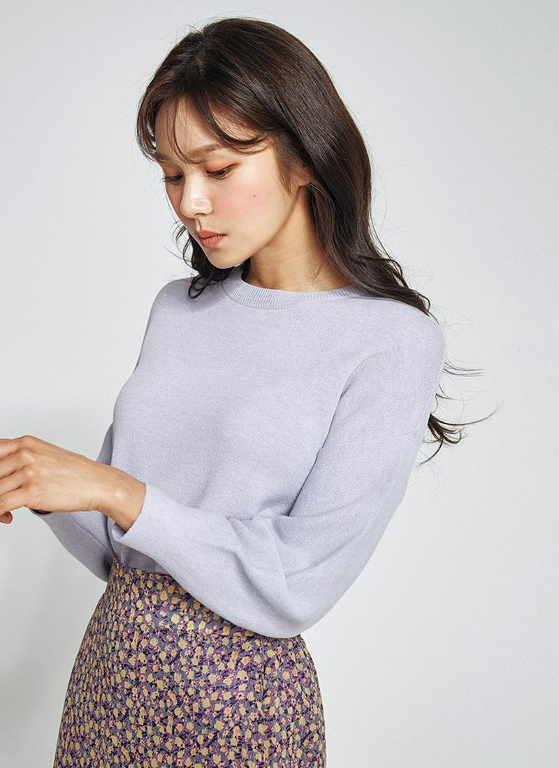 バルーンスリーブニット