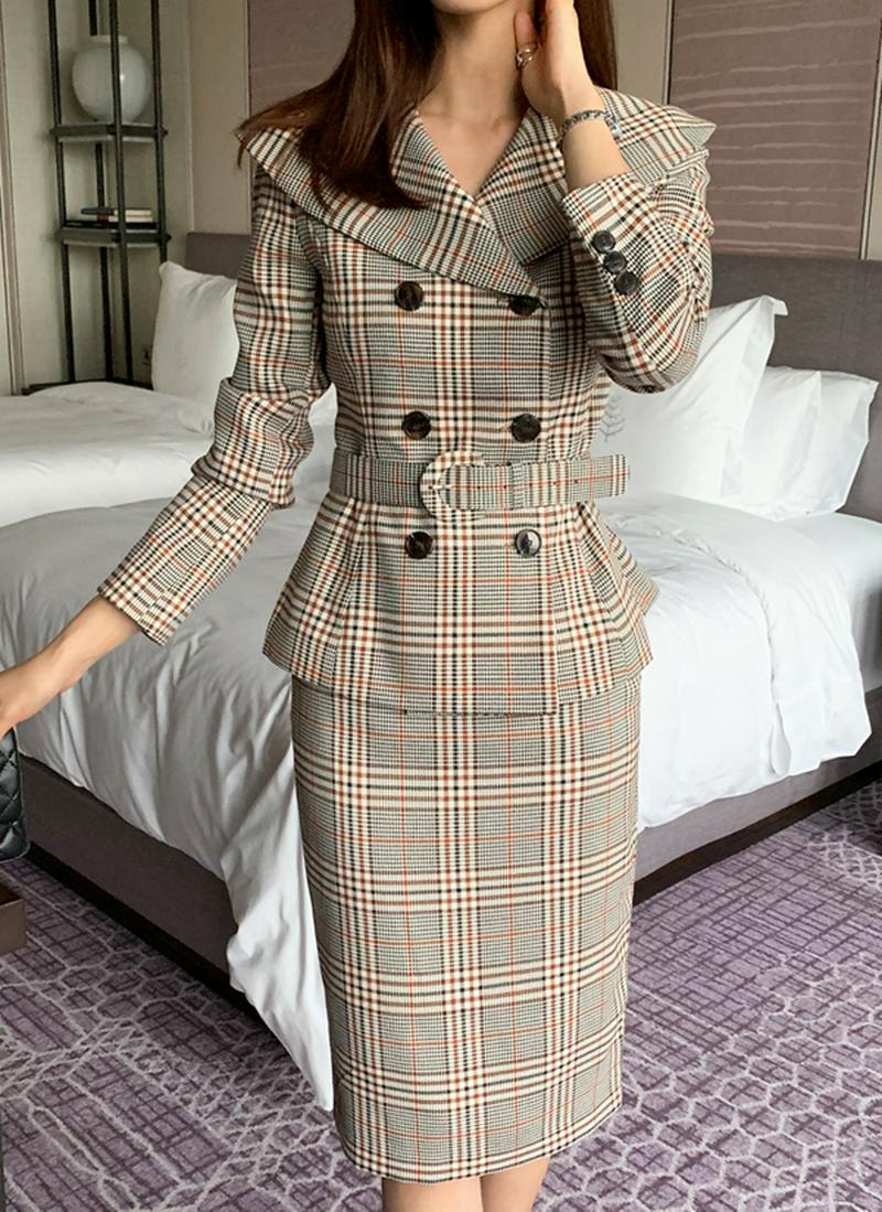 ベルト付ワイドカラージャケット