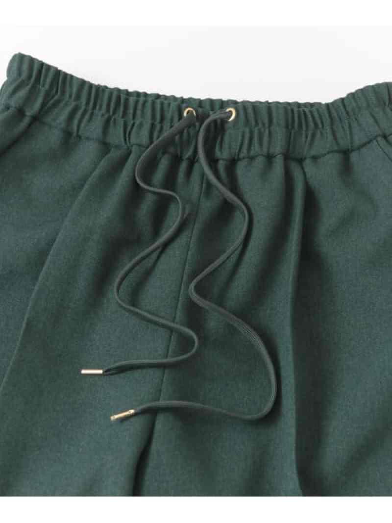 ウール調ドロストテーパードパンツ