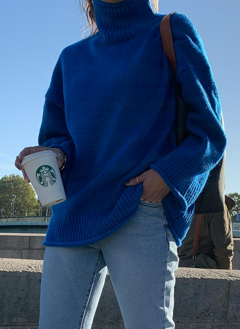 タートルネックニット