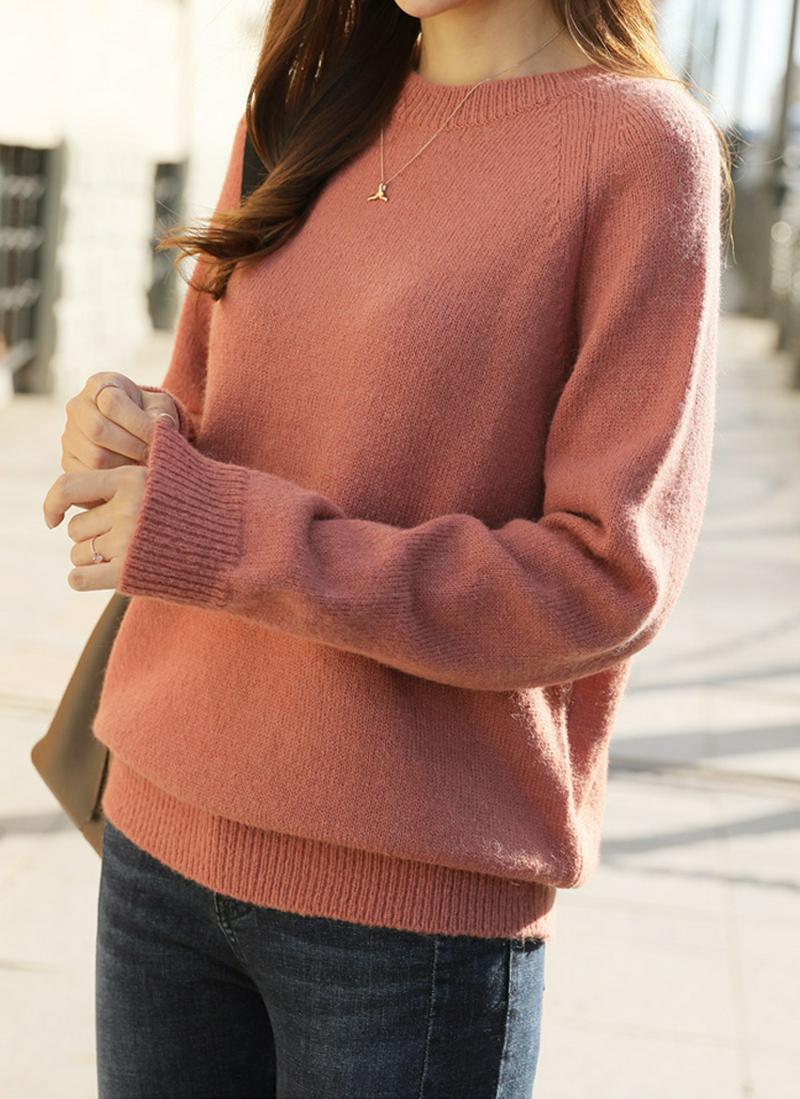 ベーシックラグランニット