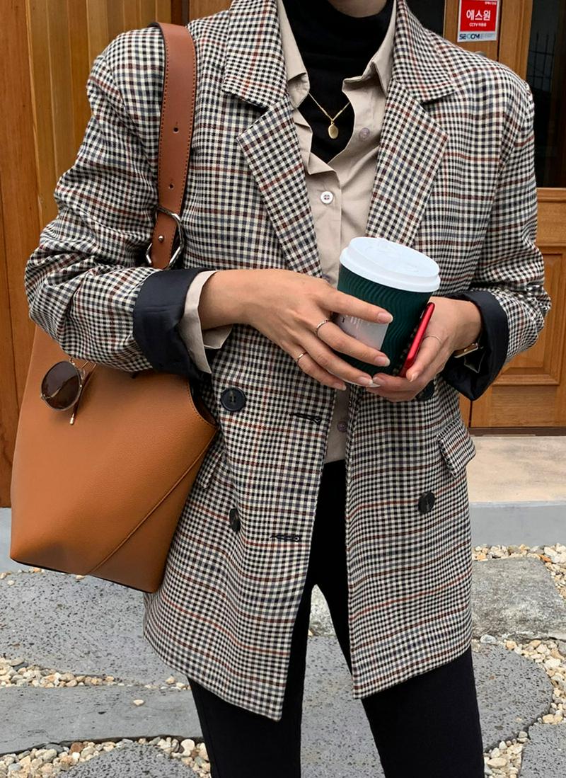 チェックオーバージャケット