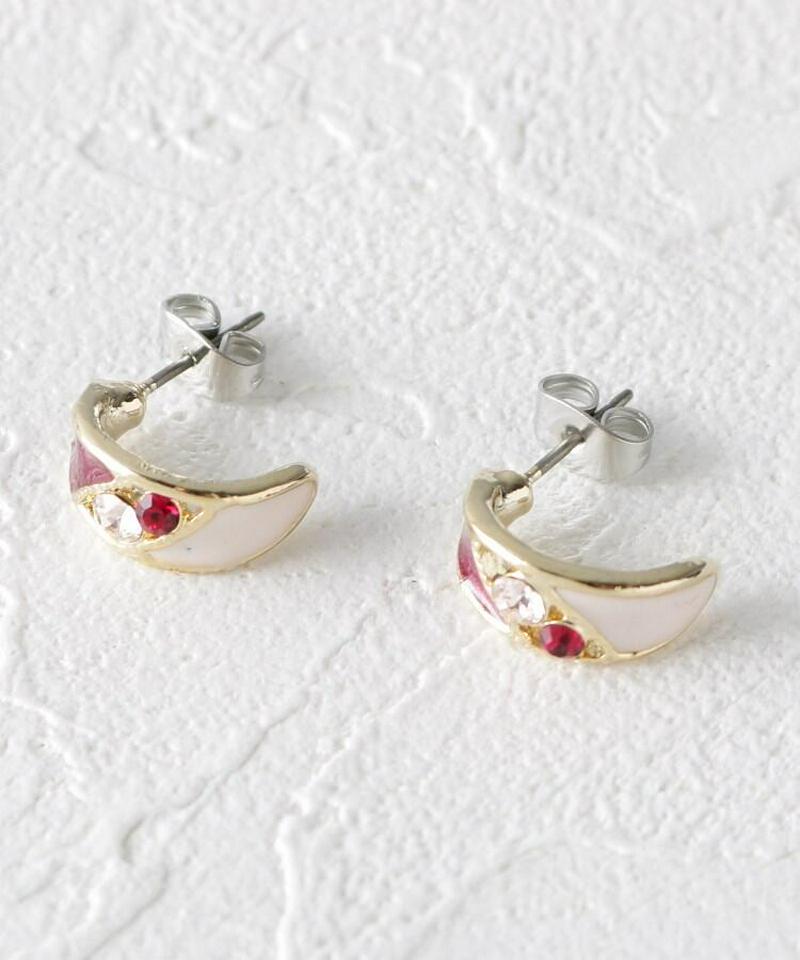 ビジューG型ピアス