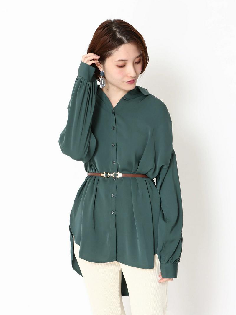 【Special Price】ペットボトルリサイクルレギュラーカラーシャツチュニック