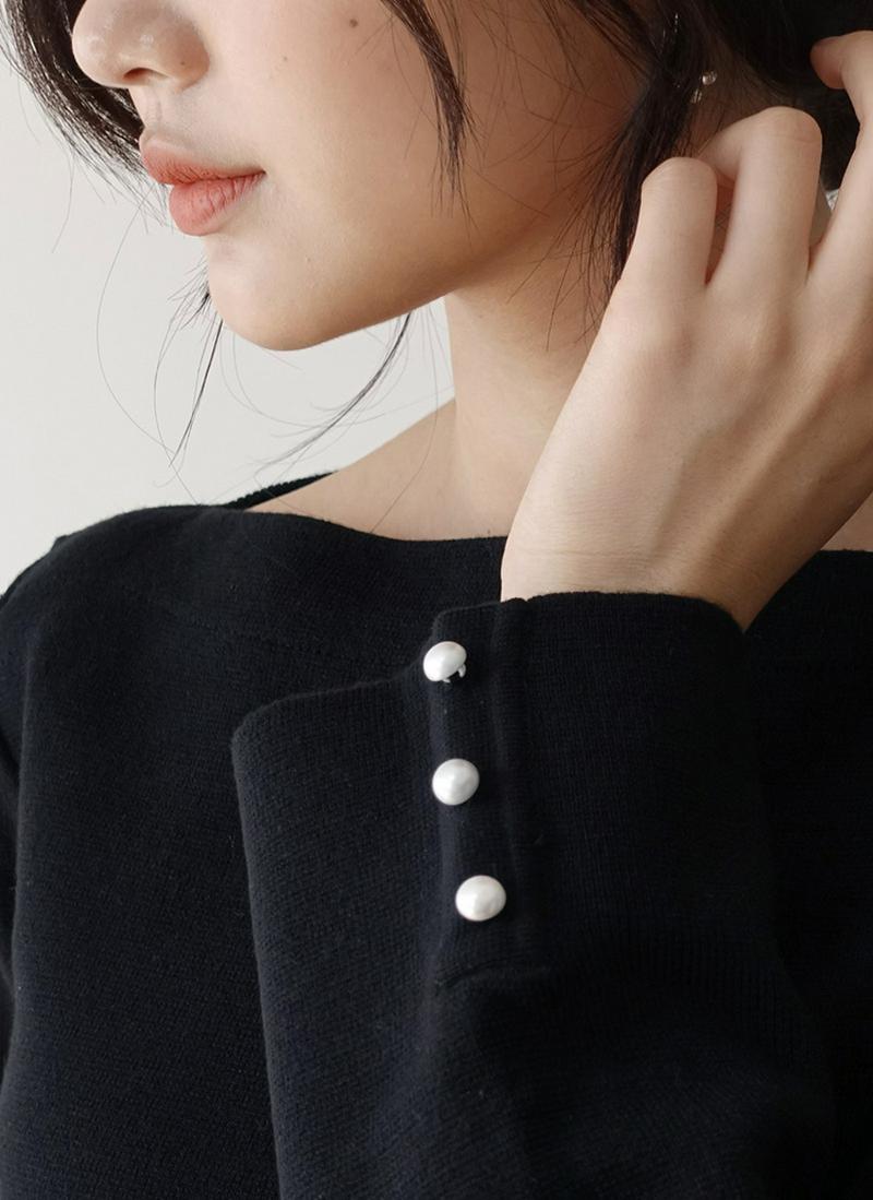 パールスリーブニット・全2色