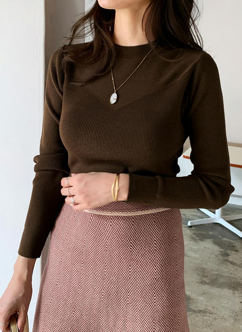 コントラストニット・全4色