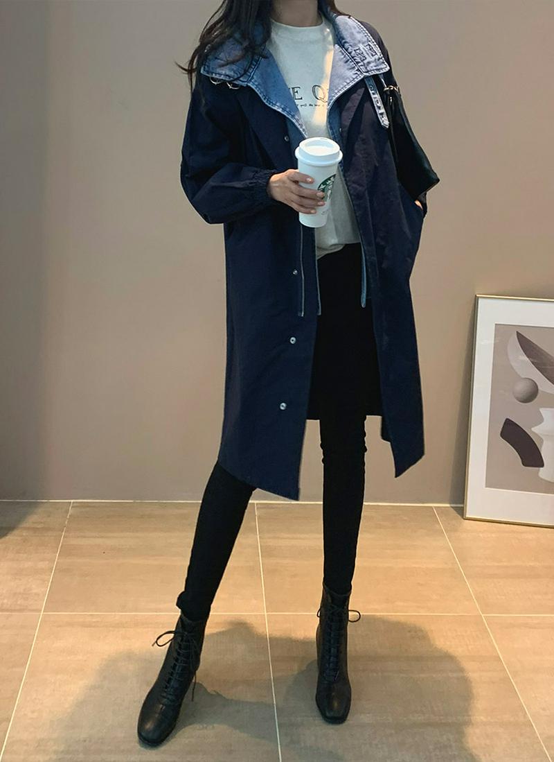 デニムレイヤードジャケット