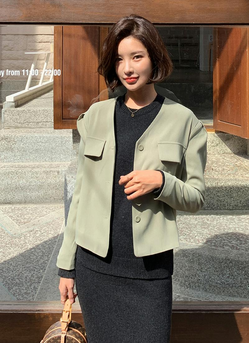 フラップショートジャケット・全3色