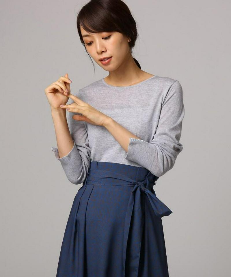 [L]スリーブスリットウールニット