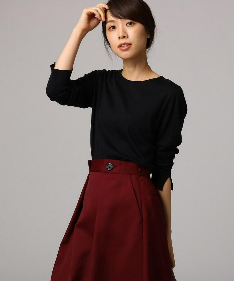 [L]スリーブスリットウールニット